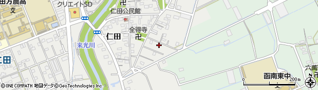 静岡県田方郡函南町仁田491周辺の地図