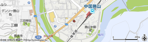 美作勝山郵便局周辺の地図