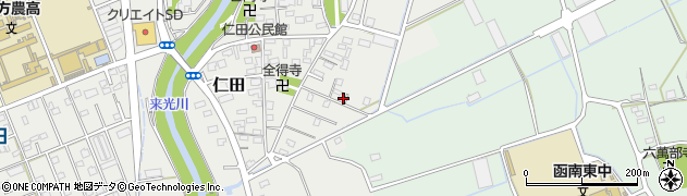 静岡県田方郡函南町仁田493周辺の地図