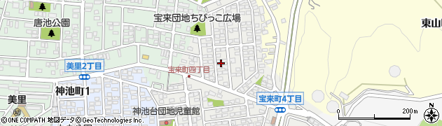 愛知県豊田市宝来町周辺の地図
