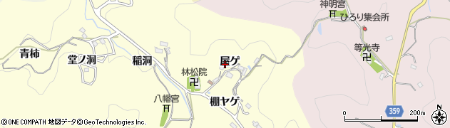愛知県豊田市国閑町（屋ゲ）周辺の地図
