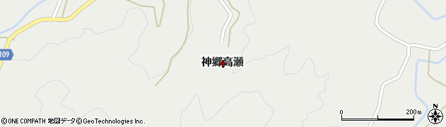 岡山県新見市神郷高瀬周辺の地図