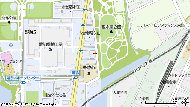 〒455-0845 愛知県名古屋市港区野跡の地図