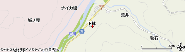 愛知県豊田市石楠町（下林）周辺の地図
