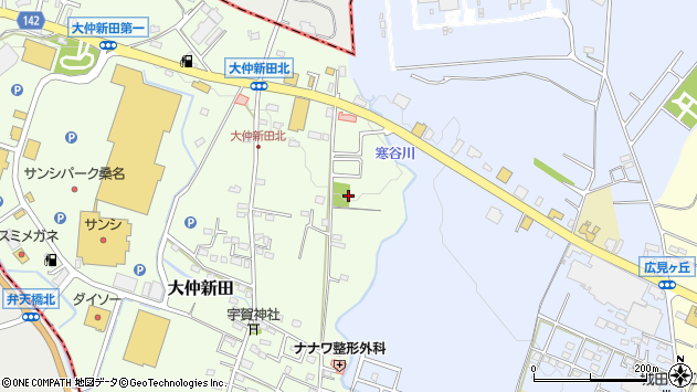 〒511-0947 三重県桑名市大仲新田の地図
