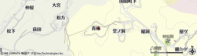 愛知県豊田市国閑町青柿周辺の地図