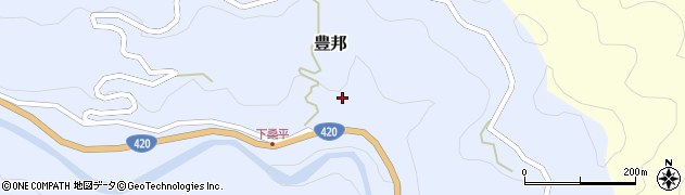 愛知県北設楽郡設楽町豊邦トチクゴ周辺の地図