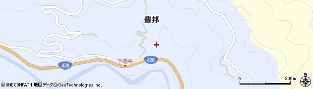 愛知県設楽町（北設楽郡）豊邦（トチクゴ）周辺の地図