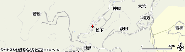 愛知県豊田市上脇町（松下）周辺の地図