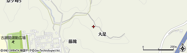 愛知県豊田市古瀬間町（大是）周辺の地図