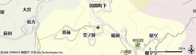 愛知県豊田市国閑町（堂ノ洞）周辺の地図