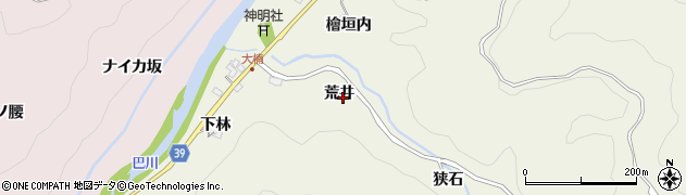 愛知県豊田市石楠町（荒井）周辺の地図