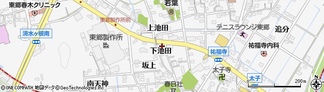 愛知県東郷町（愛知郡）春木（下池田）周辺の地図