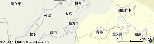 愛知県豊田市上脇町松方13周辺の地図