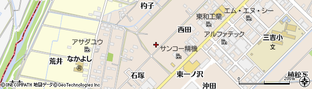 愛知県みよし市三好町西田7周辺の地図