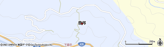 愛知県設楽町（北設楽郡）豊邦周辺の地図