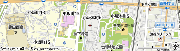 愛知県豊田市小坂本町6丁目周辺の地図
