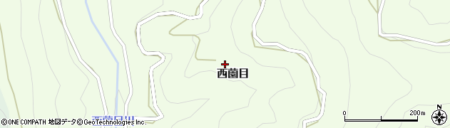 愛知県東栄町（北設楽郡）西薗目周辺の地図