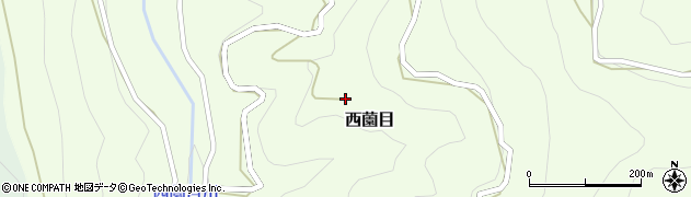愛知県東栄町（北設楽郡）西薗目（小切山）周辺の地図