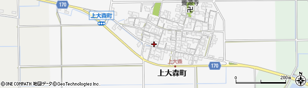 滋賀県東近江市上大森町1119周辺の地図