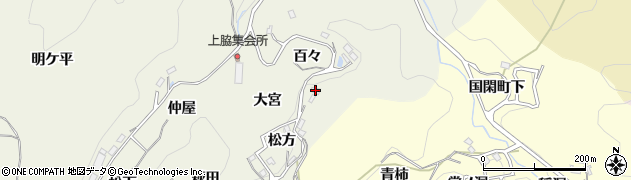愛知県豊田市上脇町（大宮）周辺の地図