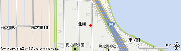 愛知県飛島村（海部郡）梅之郷（北梅）周辺の地図