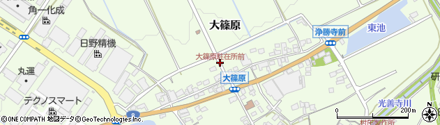 大篠原駐在所前周辺の地図