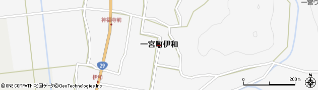 兵庫県宍粟市一宮町伊和周辺の地図