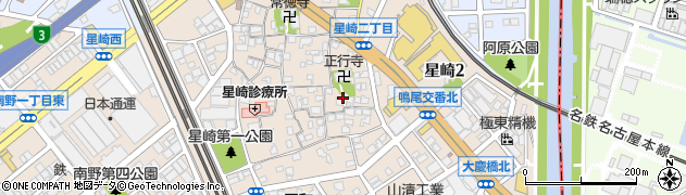 愛知県名古屋市南区星崎周辺の地図