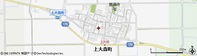 滋賀県東近江市上大森町1117周辺の地図