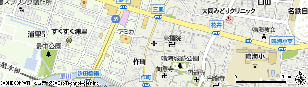愛知県名古屋市緑区鳴海町（三皿）周辺の地図