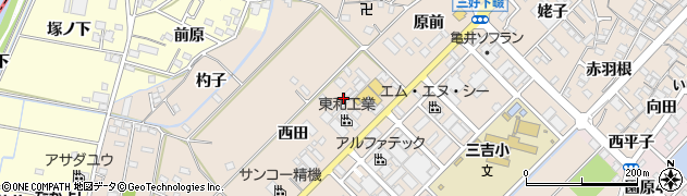 愛知県みよし市三好町西田21周辺の地図