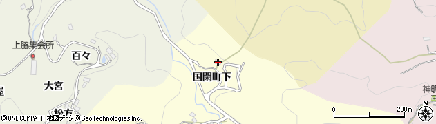 愛知県豊田市国閑町（下）周辺の地図