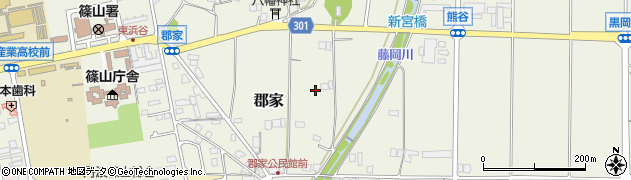 兵庫県丹波篠山市郡家周辺の地図