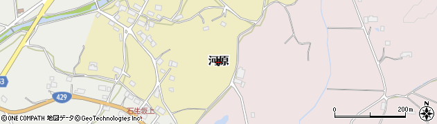 岡山県勝央町（勝田郡）河原周辺の地図