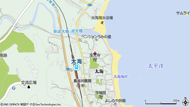〒299-2862 千葉県鴨川市太海の地図