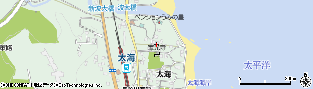 千葉県鴨川市太海周辺の地図