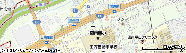 静岡県田方郡函南町間宮457-6周辺の地図