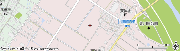 滋賀県守山市川田町周辺の地図