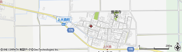 滋賀県東近江市上大森町1126周辺の地図
