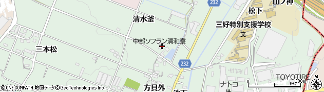 愛知県みよし市打越町清水釜14-1周辺の地図