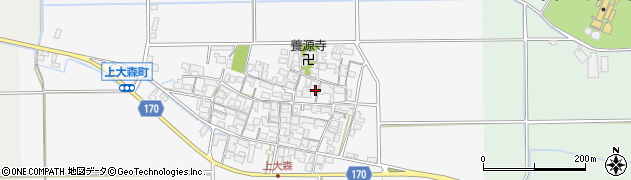滋賀県東近江市上大森町822周辺の地図