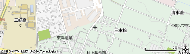 愛知県みよし市打越町三本松106周辺の地図