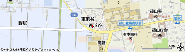 兵庫県丹波篠山市西浜谷393周辺の地図