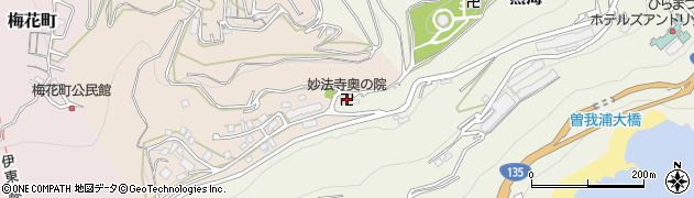 妙法寺奥の院周辺の地図