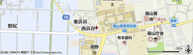 兵庫県丹波篠山市西浜谷377周辺の地図