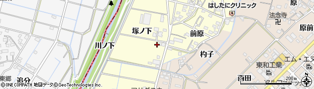愛知県みよし市西一色町塚ノ下14周辺の地図