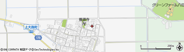 滋賀県東近江市上大森町825周辺の地図