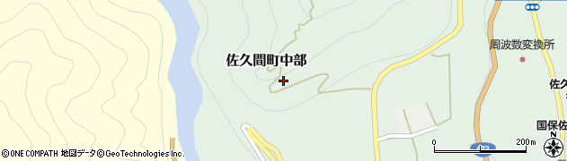 静岡県浜松市天竜区佐久間町中部周辺の地図