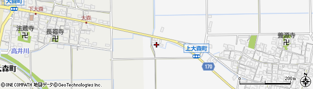 滋賀県東近江市上大森町1192周辺の地図